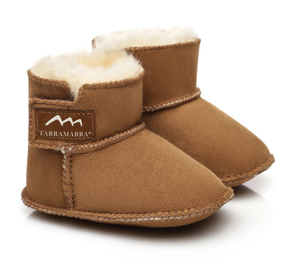 TARRAMARRA Sheepskin Baby Booties - Premium Australian Sheepskin Baby Footwear.