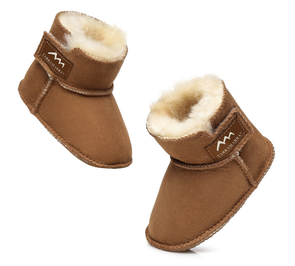 TARRAMARRA Sheepskin Baby Booties - Premium Australian Sheepskin Baby Footwear.