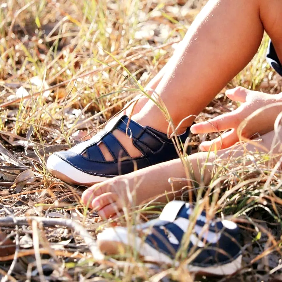 TAYLOR navy blue baby sandals for boys and girls