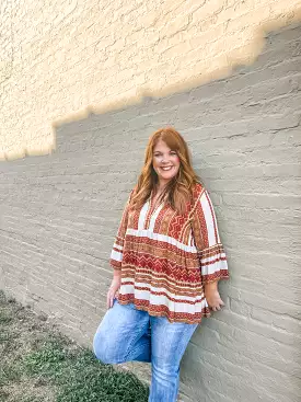 Thankful Aztec Tunic PLUS DutIFul - Google SEO Keywords: Aztec tunic, thankful, plus size, Aztec print, stylish tunic.