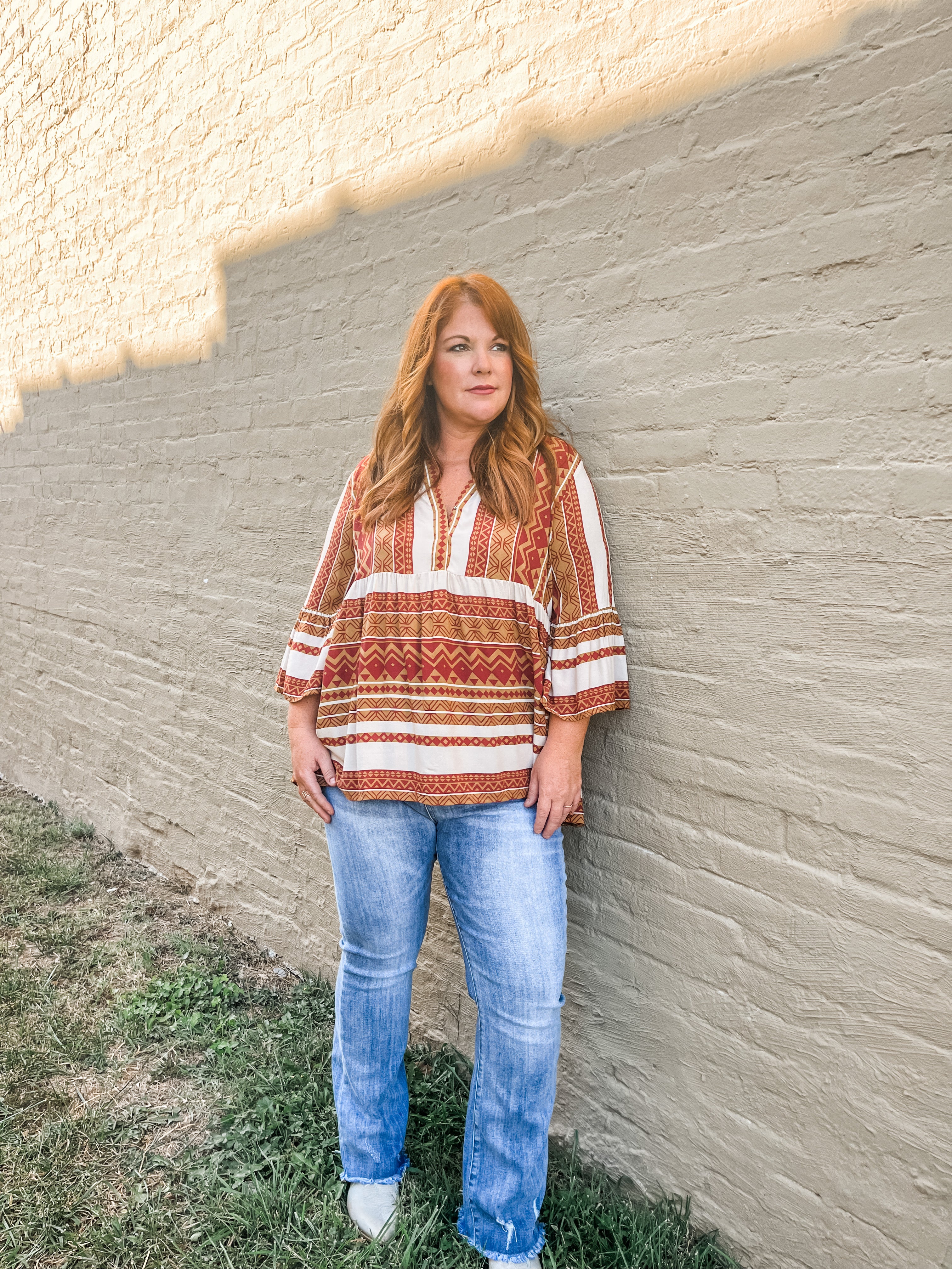 Thankful Aztec Tunic PLUS DutIFul - Google SEO Keywords: Aztec tunic, thankful, plus size, Aztec print, stylish tunic.