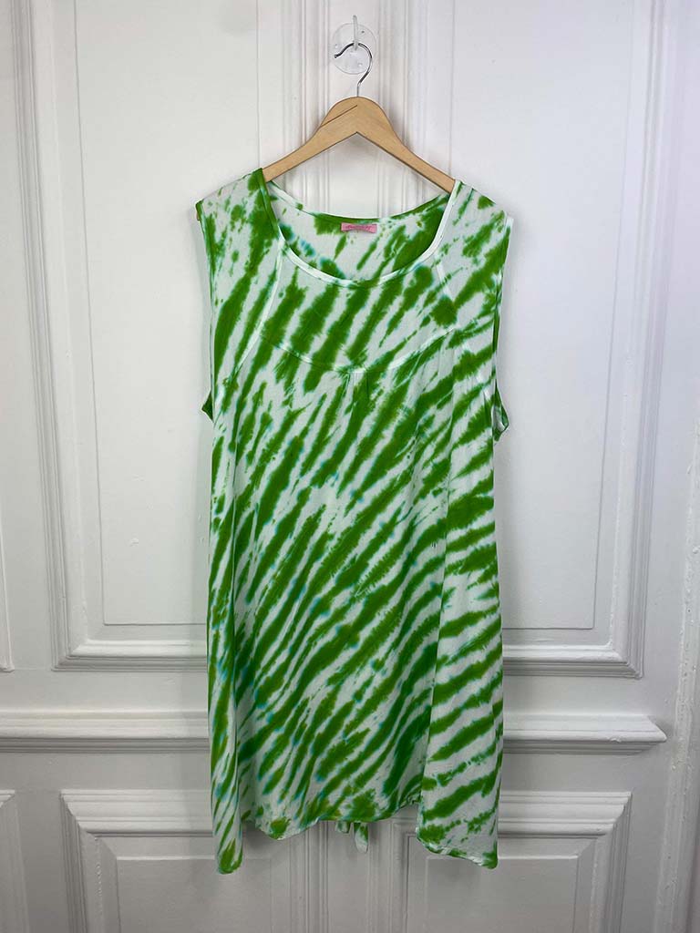 Tie Dye Sleeveless Tunic - Apple - Buy Now.