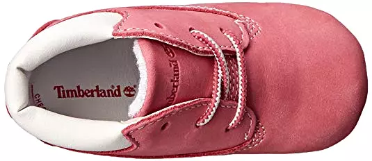 Timberland Pink Baby Booties and Hat