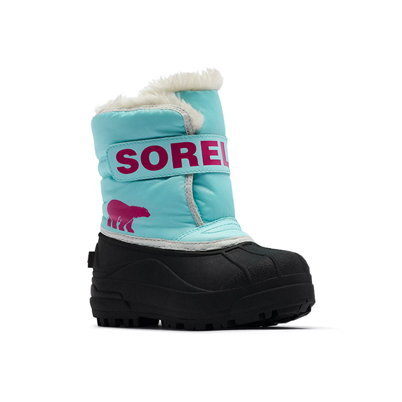 Toddler snow boots ocean surf/cactus pink