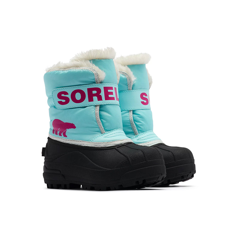 Toddler snow boots ocean surf/cactus pink