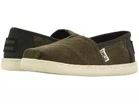 TOMS Micro Corduroy Synthetic Leather Original Youth Tarmac Olive