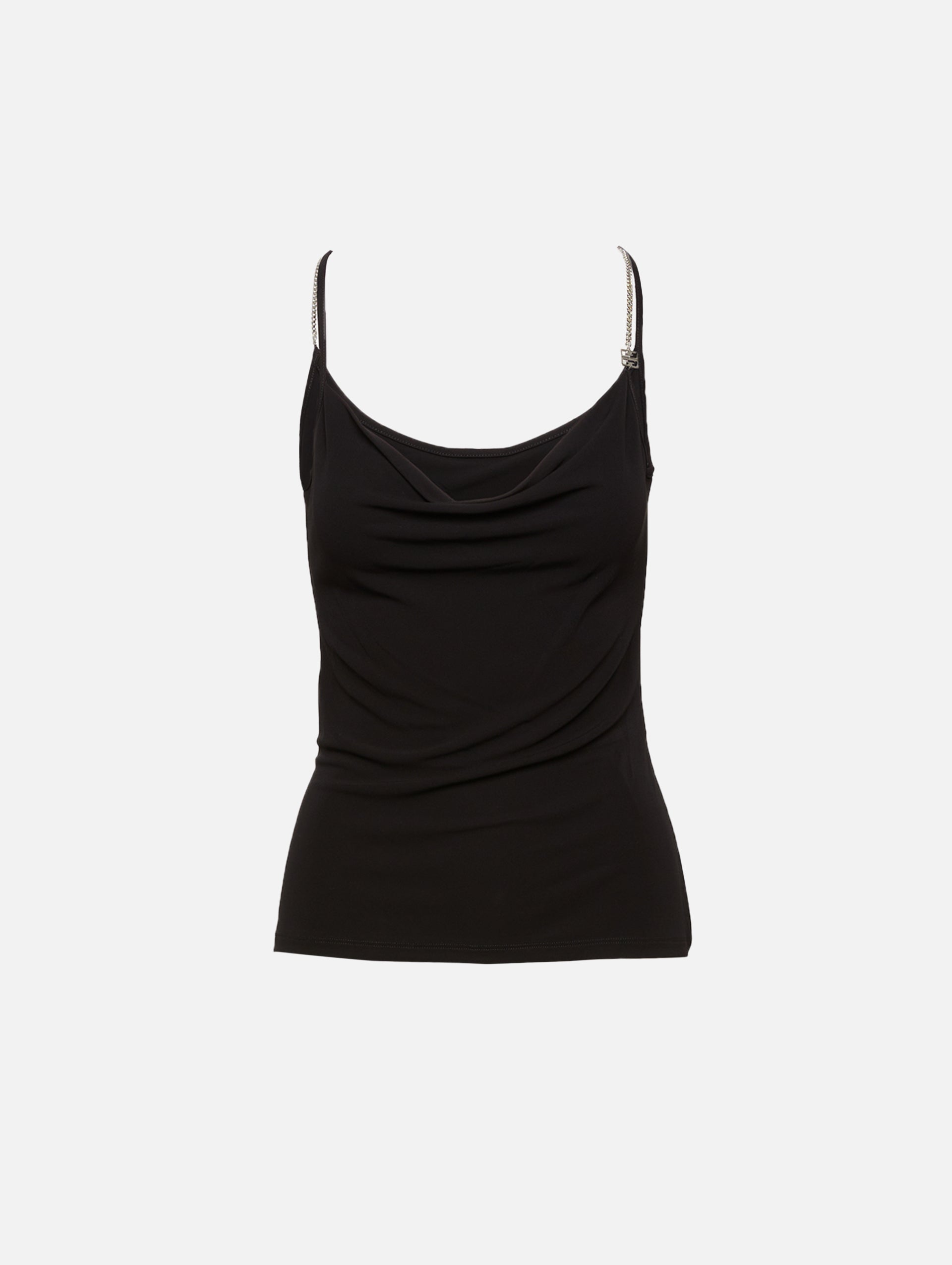 Top with Draped Sleeveless Design