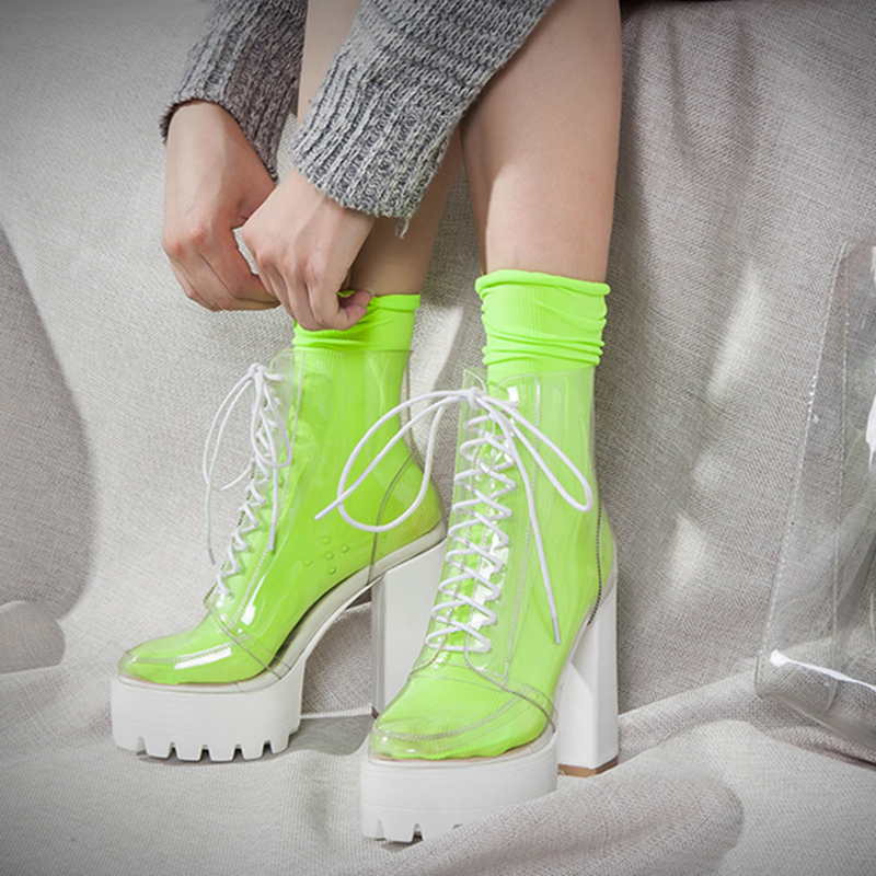 Transparent Platform Boots