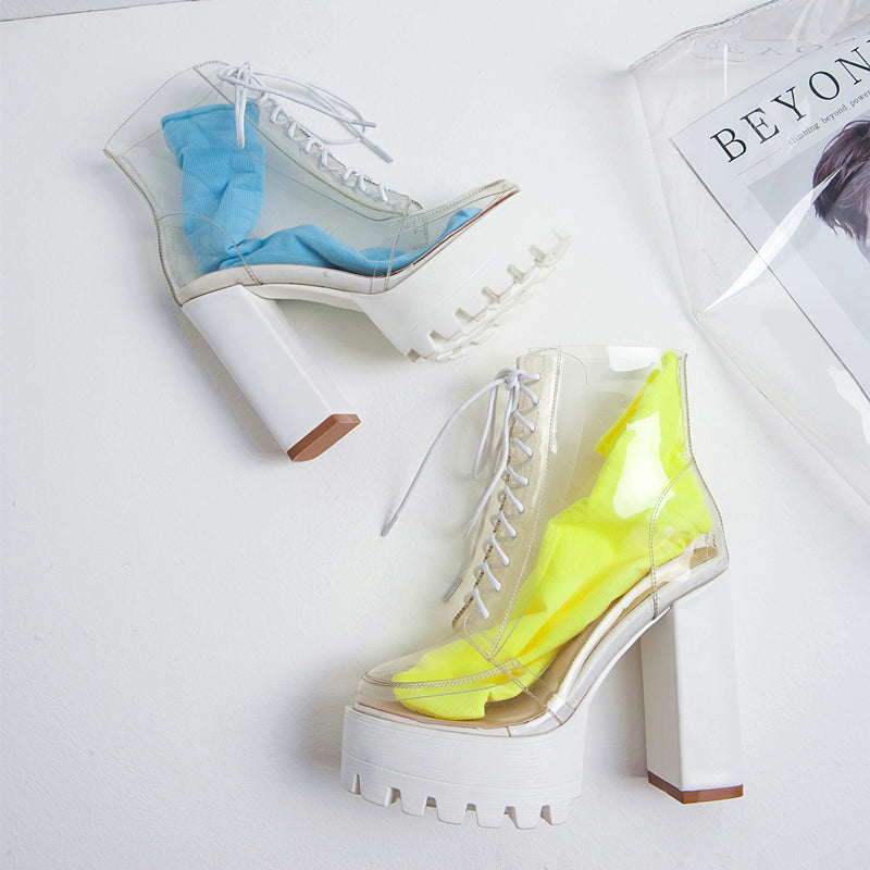 Transparent Platform Boots