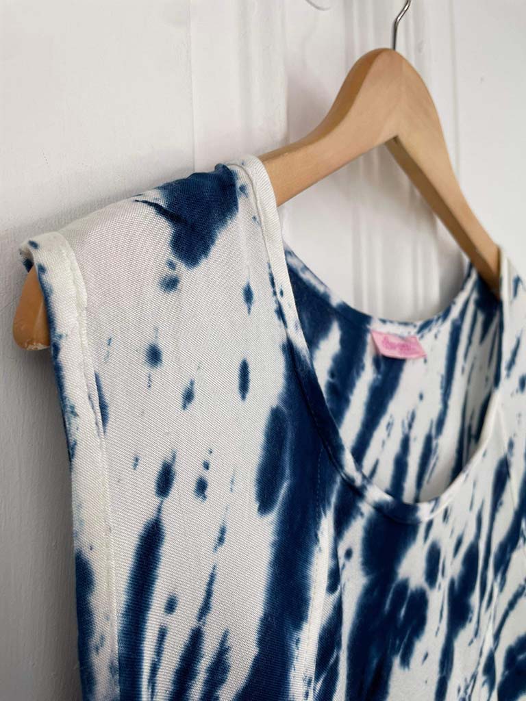 Tunic - Navy, Tie Dye Sleeveless