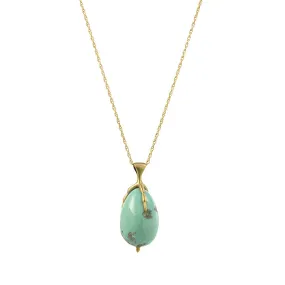 Turquoise Egg and Claw Necklace