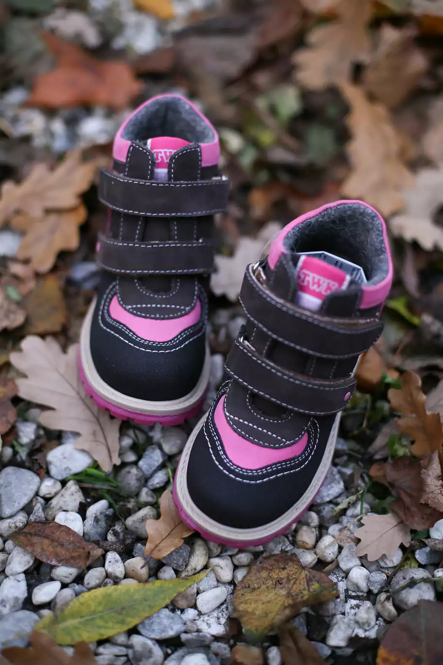 Twiki Boots - TW-322 Insulated Nubuck Autumn Winter Outdoor Anti-Slip Shoes for Baby, Toddler, Kids Girls | Two Fasteners