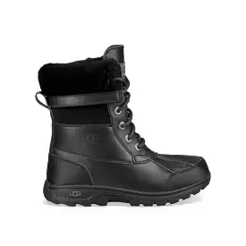 UGG Boy's Butte II Waterproof Boot - Black Leather