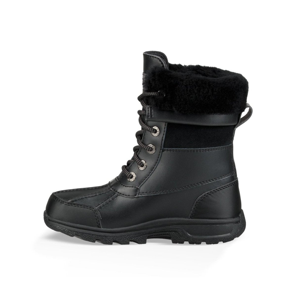 UGG Boy's Butte II Waterproof Boot - Black Leather