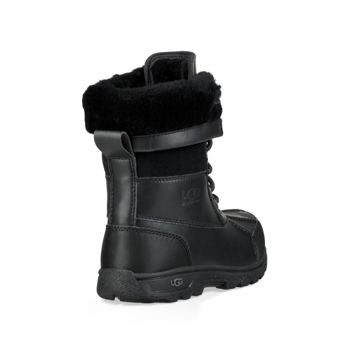 UGG Boy's Butte II Waterproof Boot - Black Leather