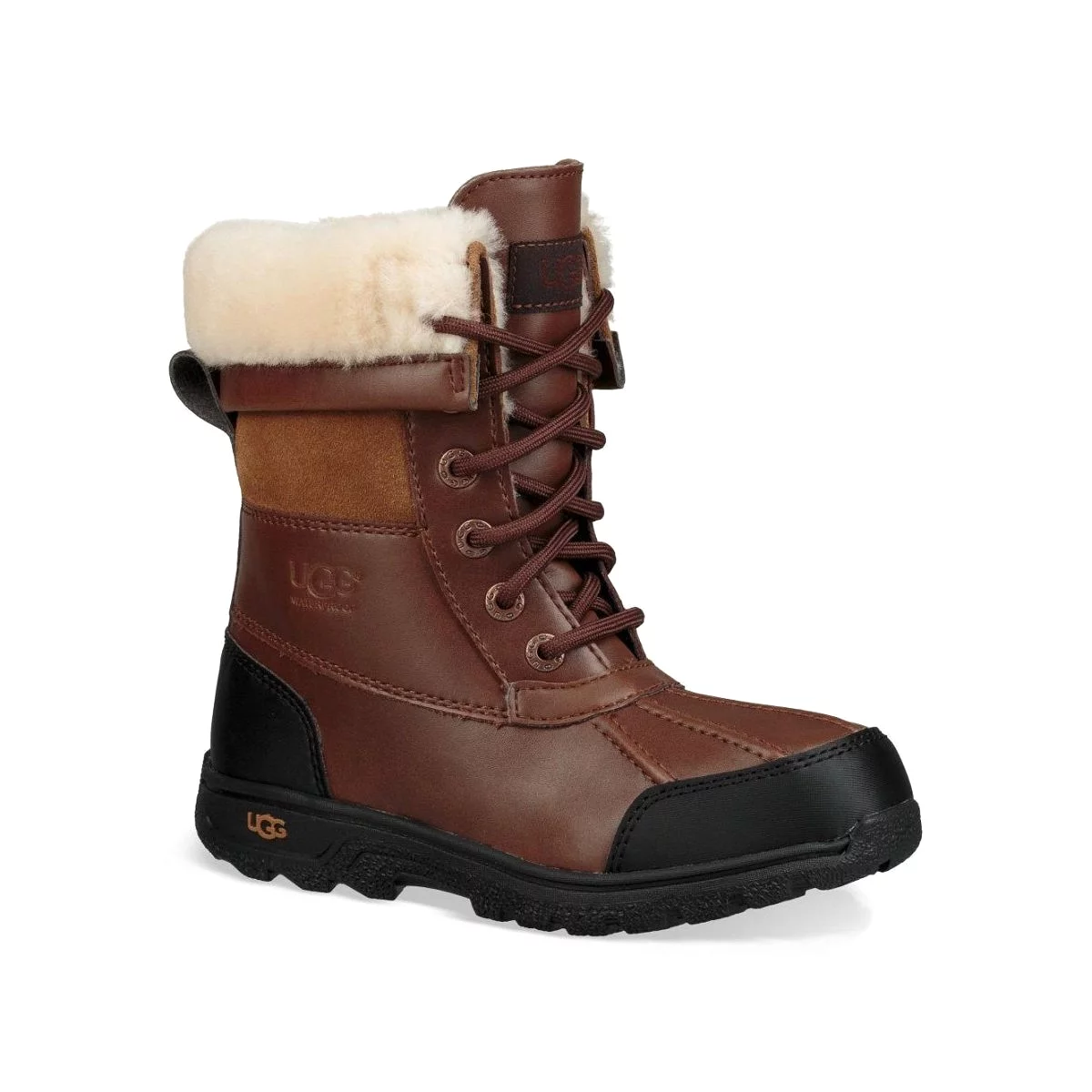 UGG boys waterproof boot, tan leather, Butte II CWR