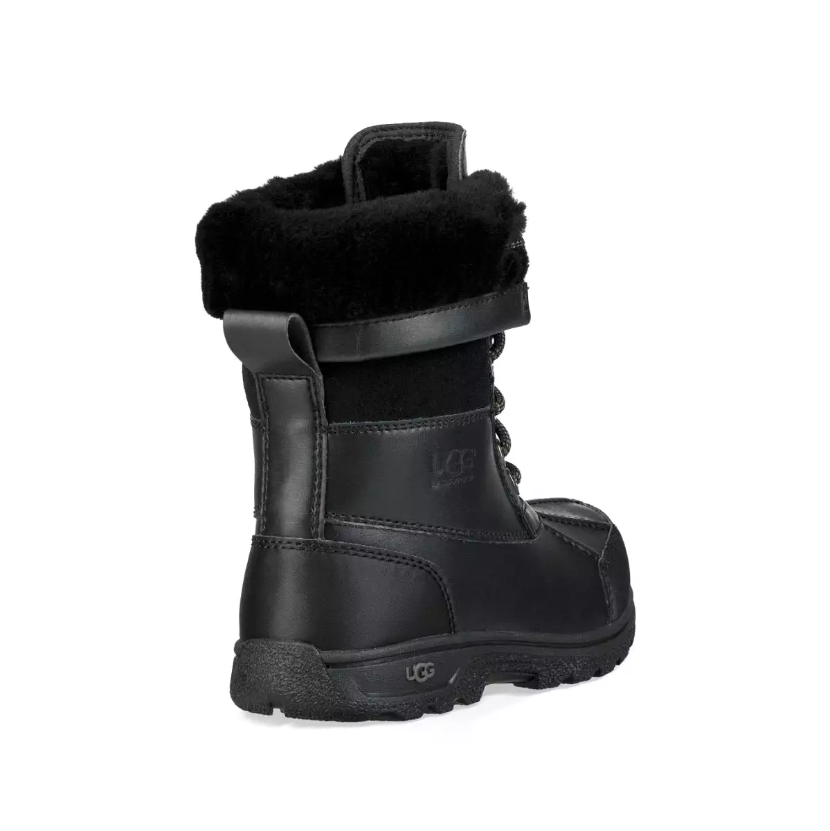 UGG Butte II CWR Waterproof Boot for Boys - Black Leather