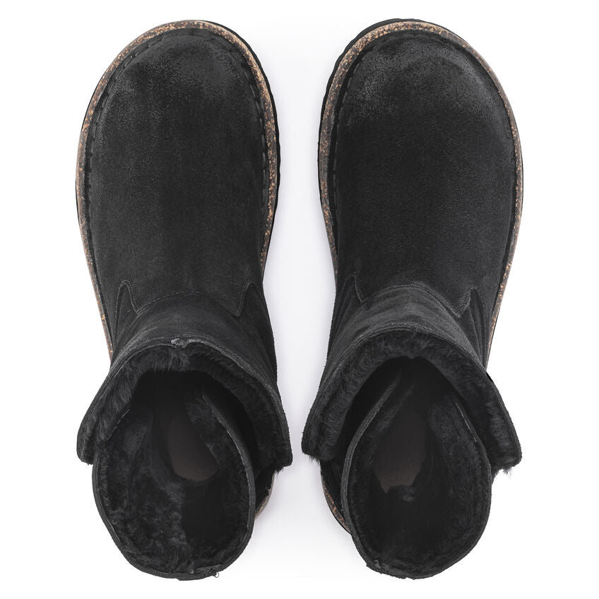 Uppsala - Black Suede Shearling