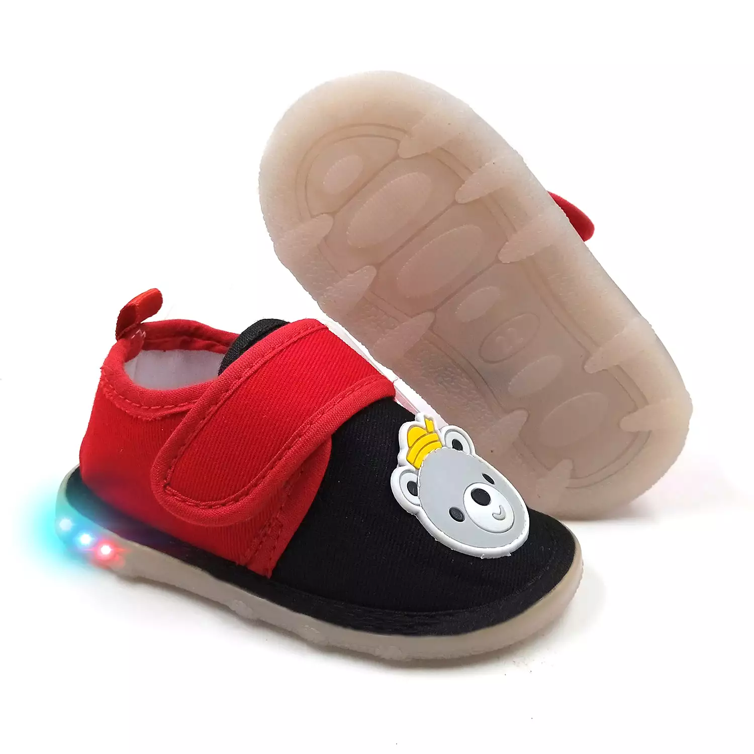 Urbanfeet LED Light Shoes for Baby Boys & Girls | 12-24 Months | Attractive King Bear Design