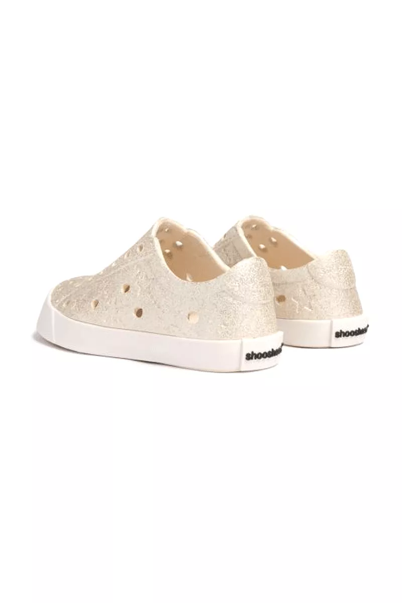 Waterproof Kids Sneaker - Gold Glitter