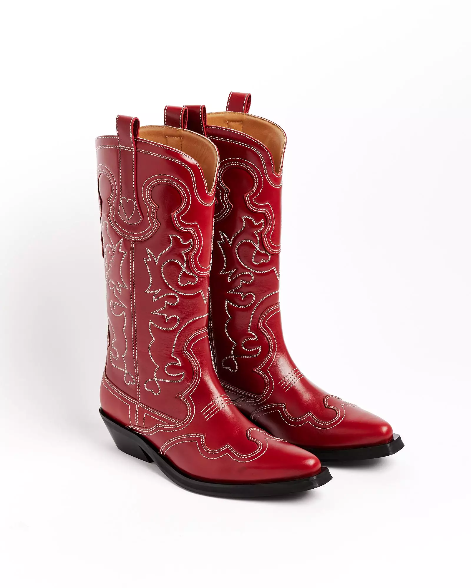 Western Boot with Embroidered Mid Shaft.