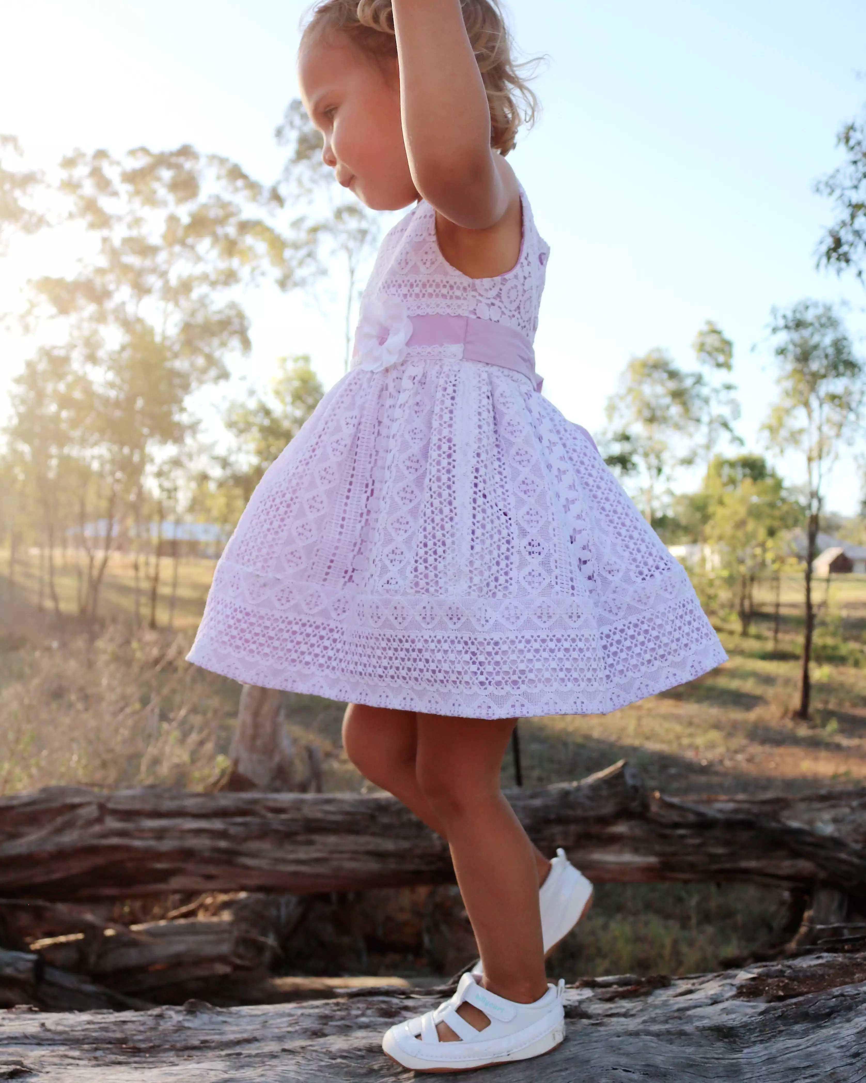 White baby and toddler girls sandals by LANE