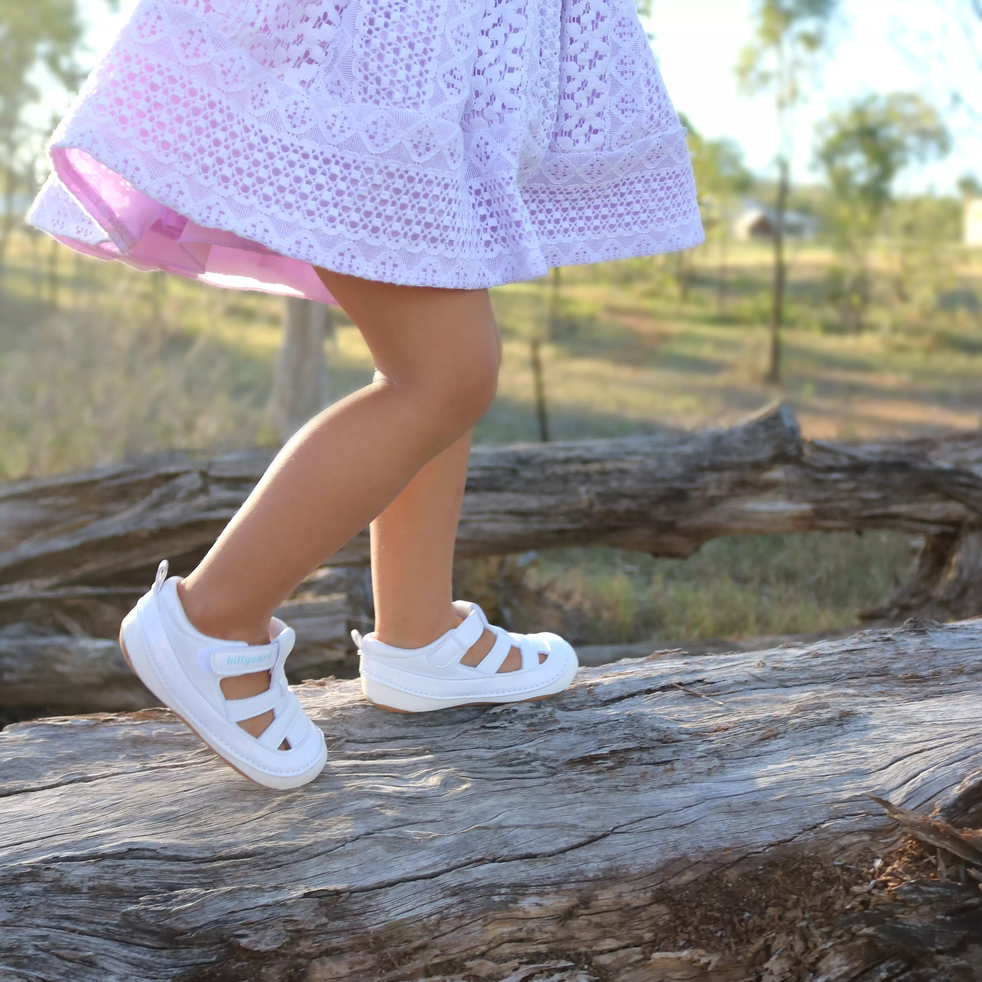 White baby and toddler girls sandals by LANE