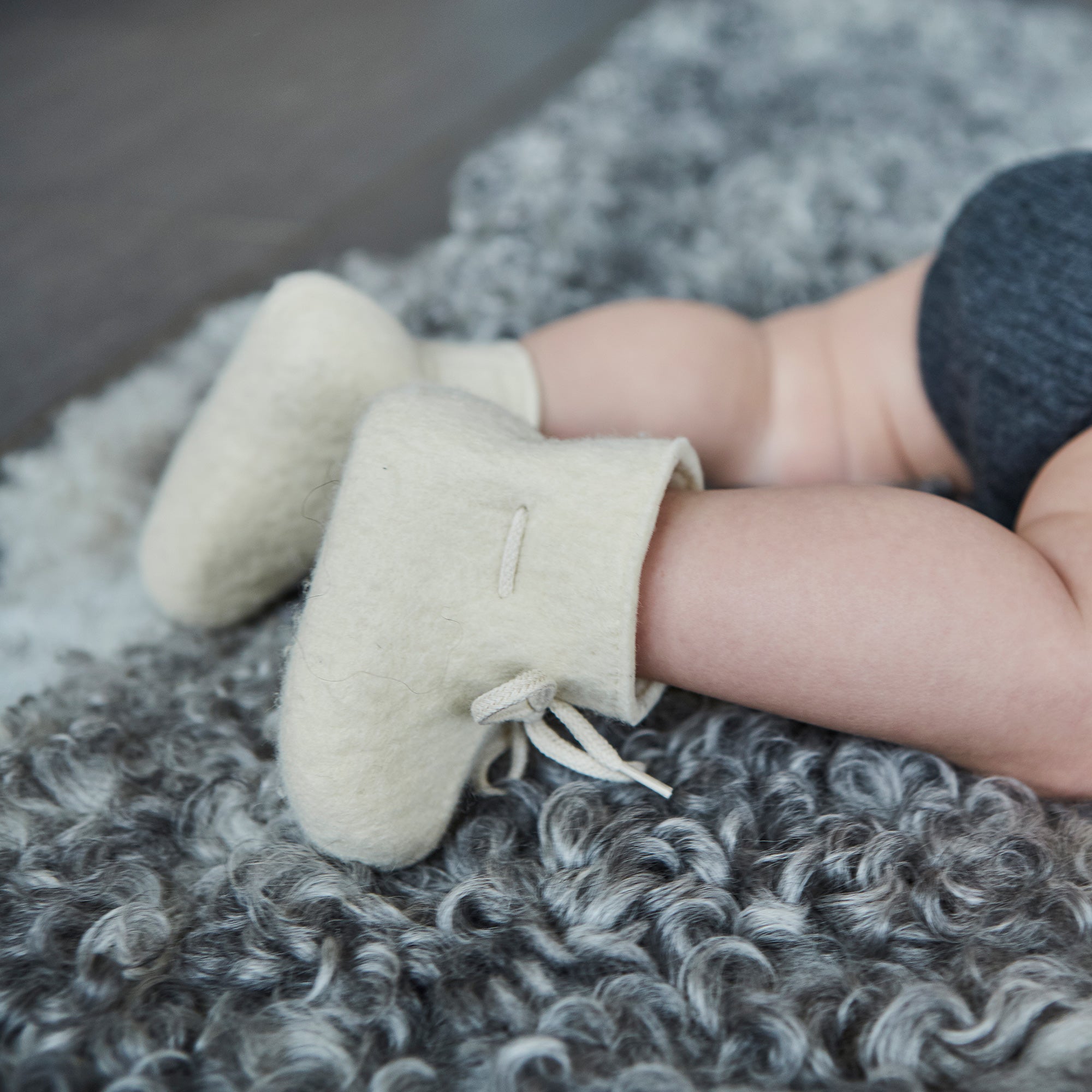 White baby boots