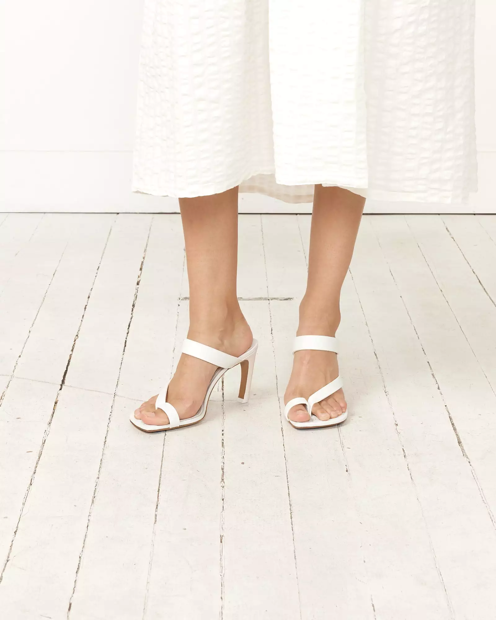 White Heeled Sandals