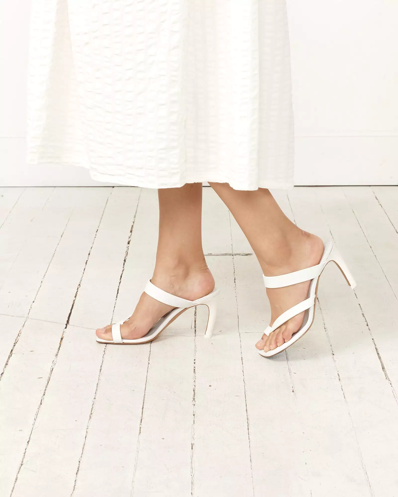 White Heeled Sandals