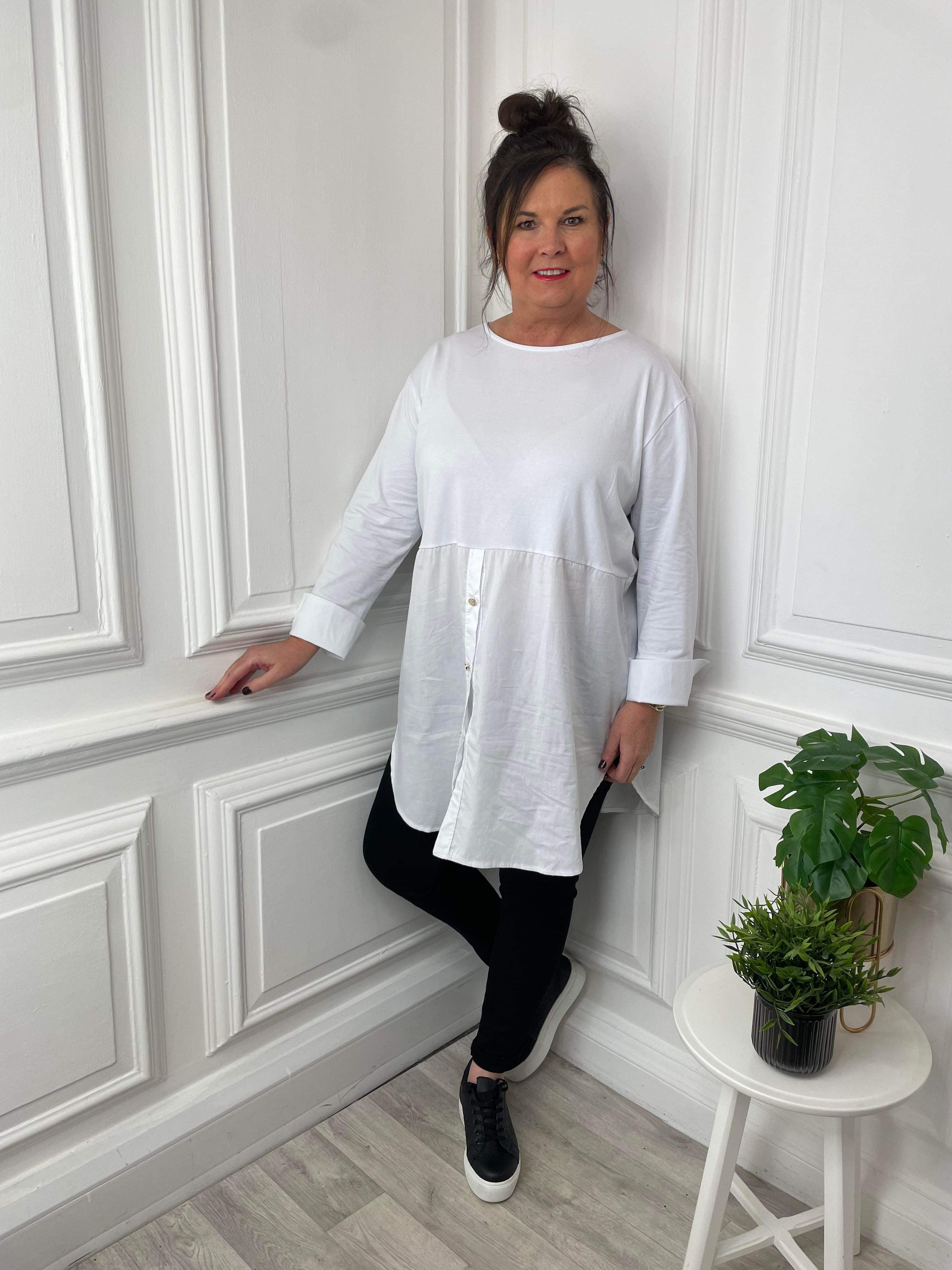 White Jersey Layering Tunic is the result you are looking for.