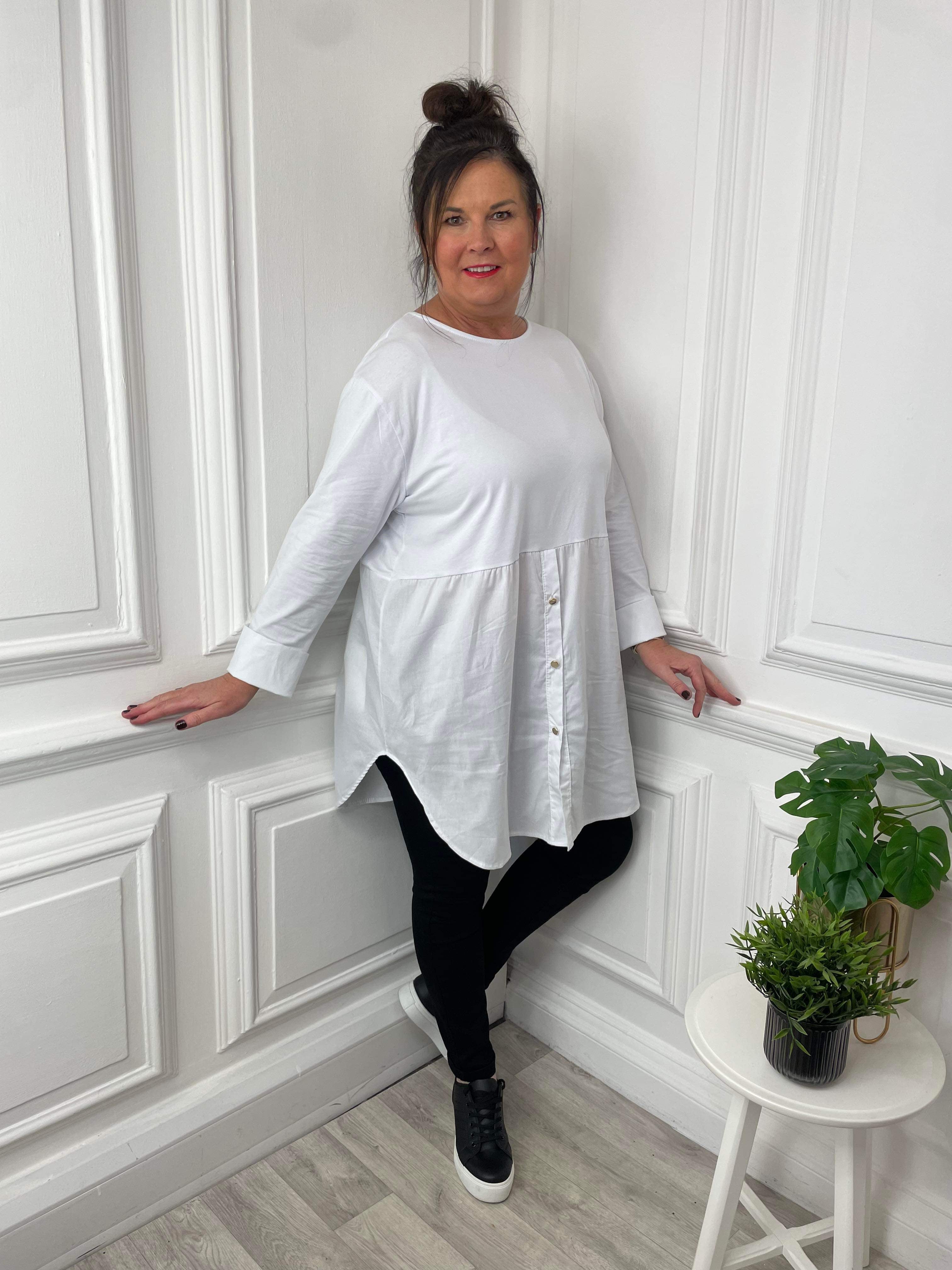 White Jersey Layering Tunic is the result you are looking for.