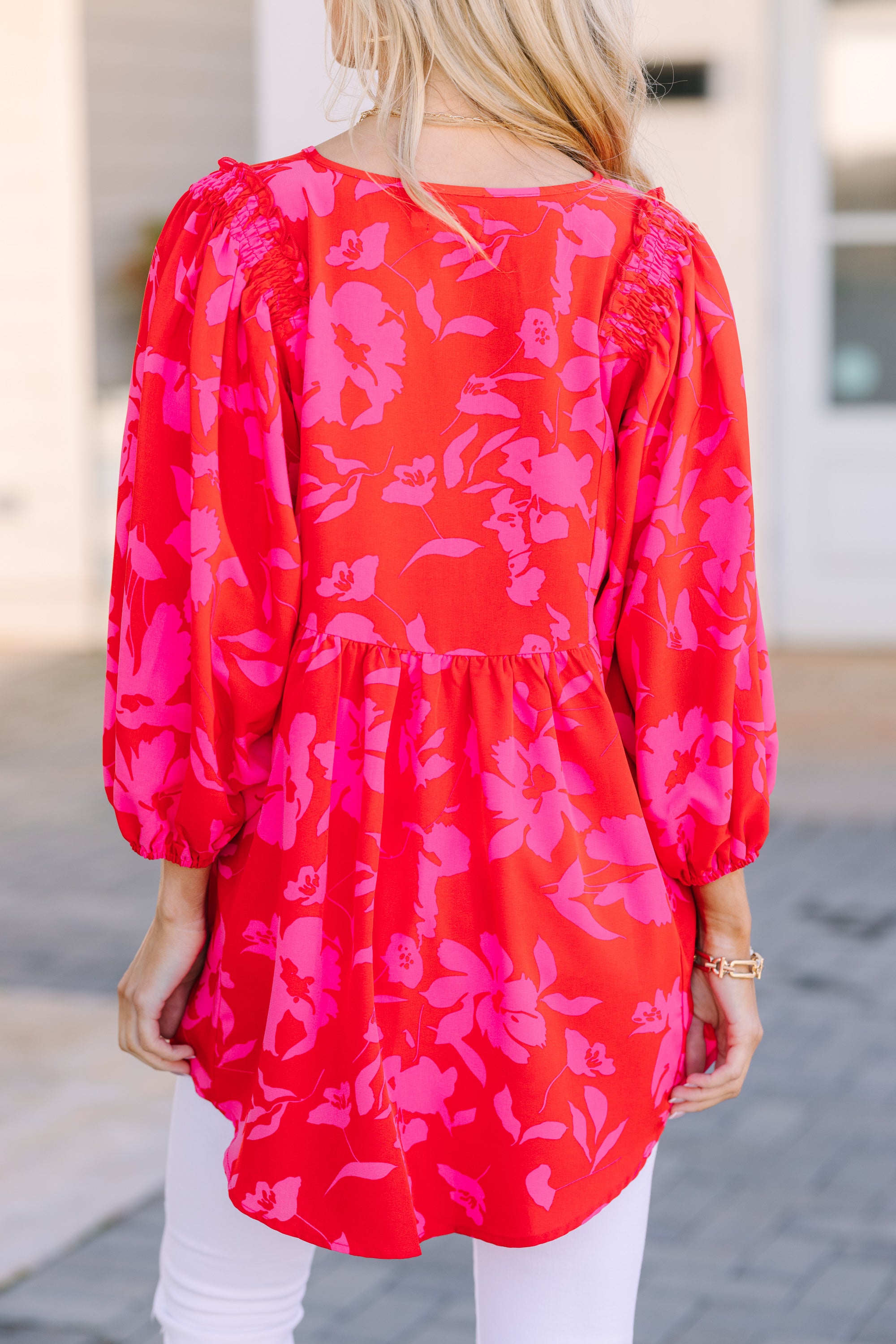 Wild Fuchsia Pink Floral Tunic