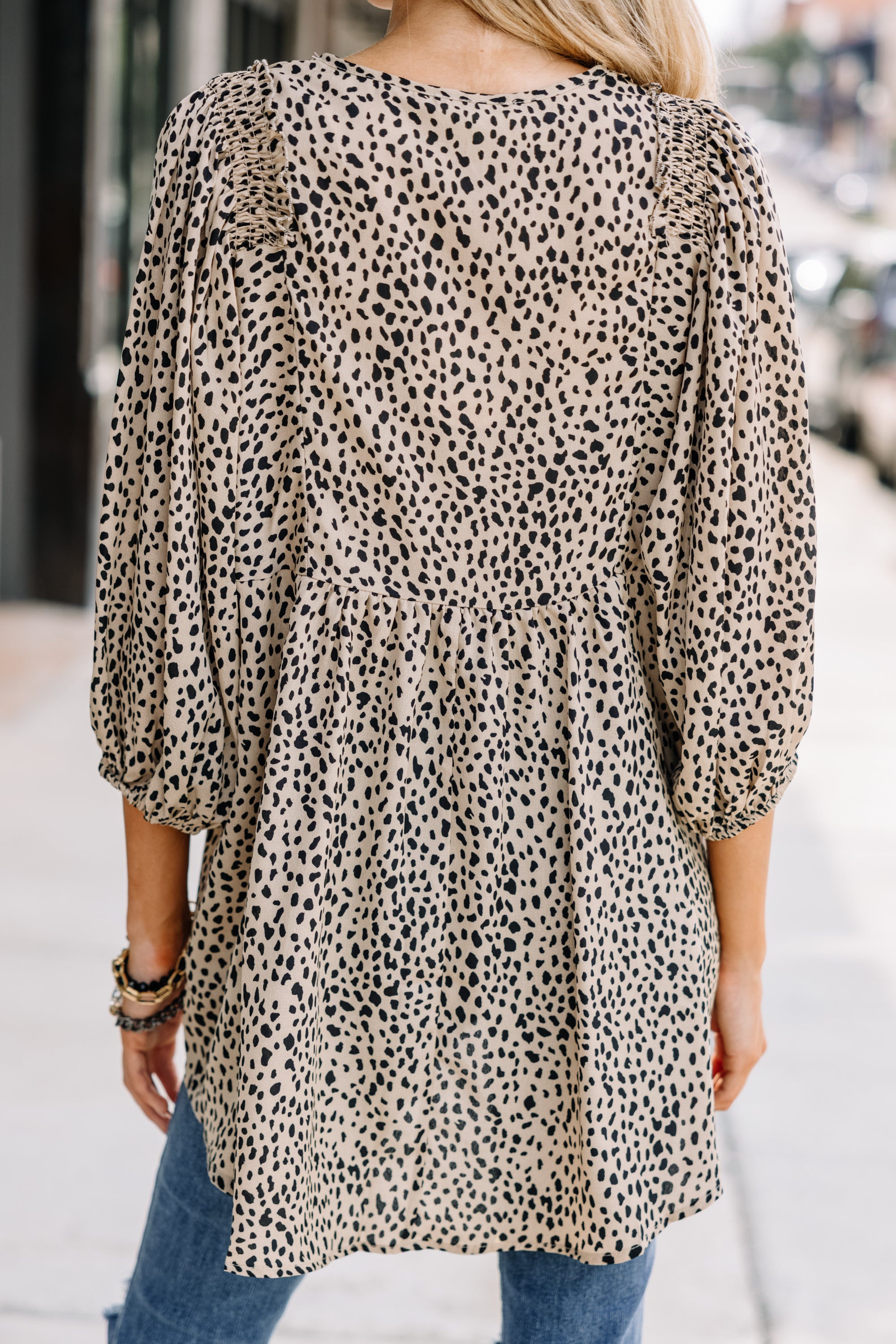 Wild Latte Brown Spotted Tunic