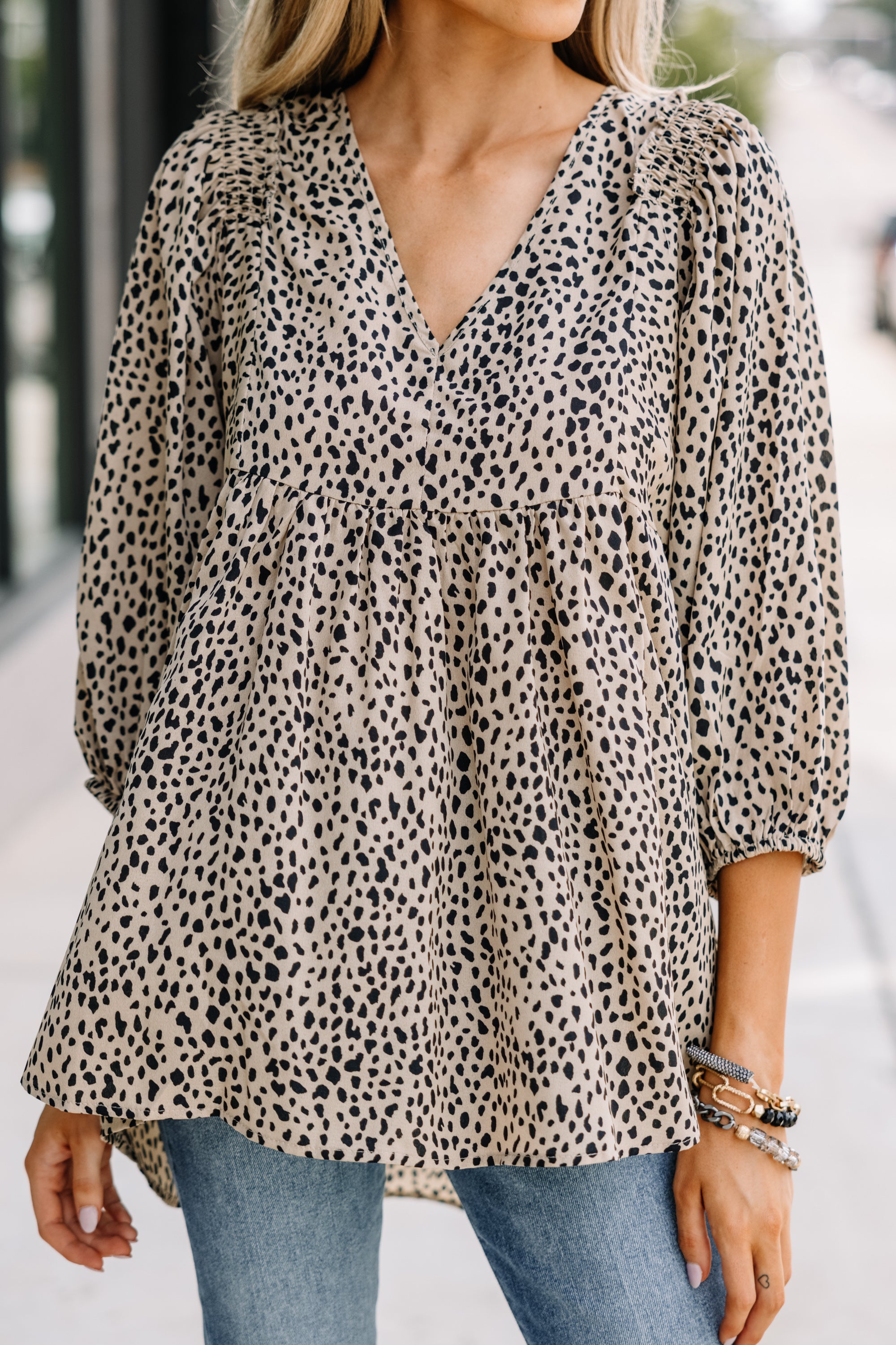 Wild Latte Brown Spotted Tunic