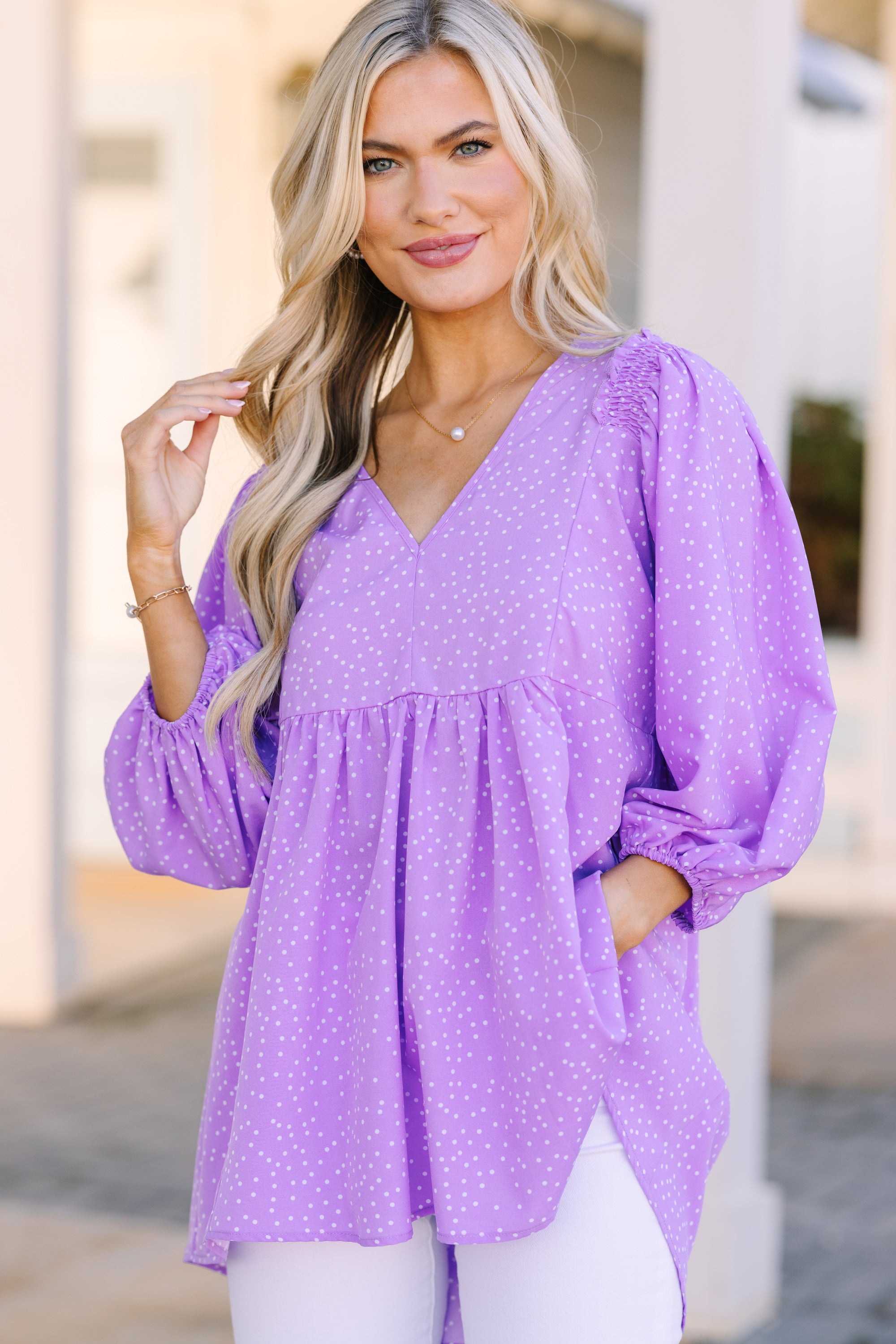 Wild Purple Polka Dot Tunic