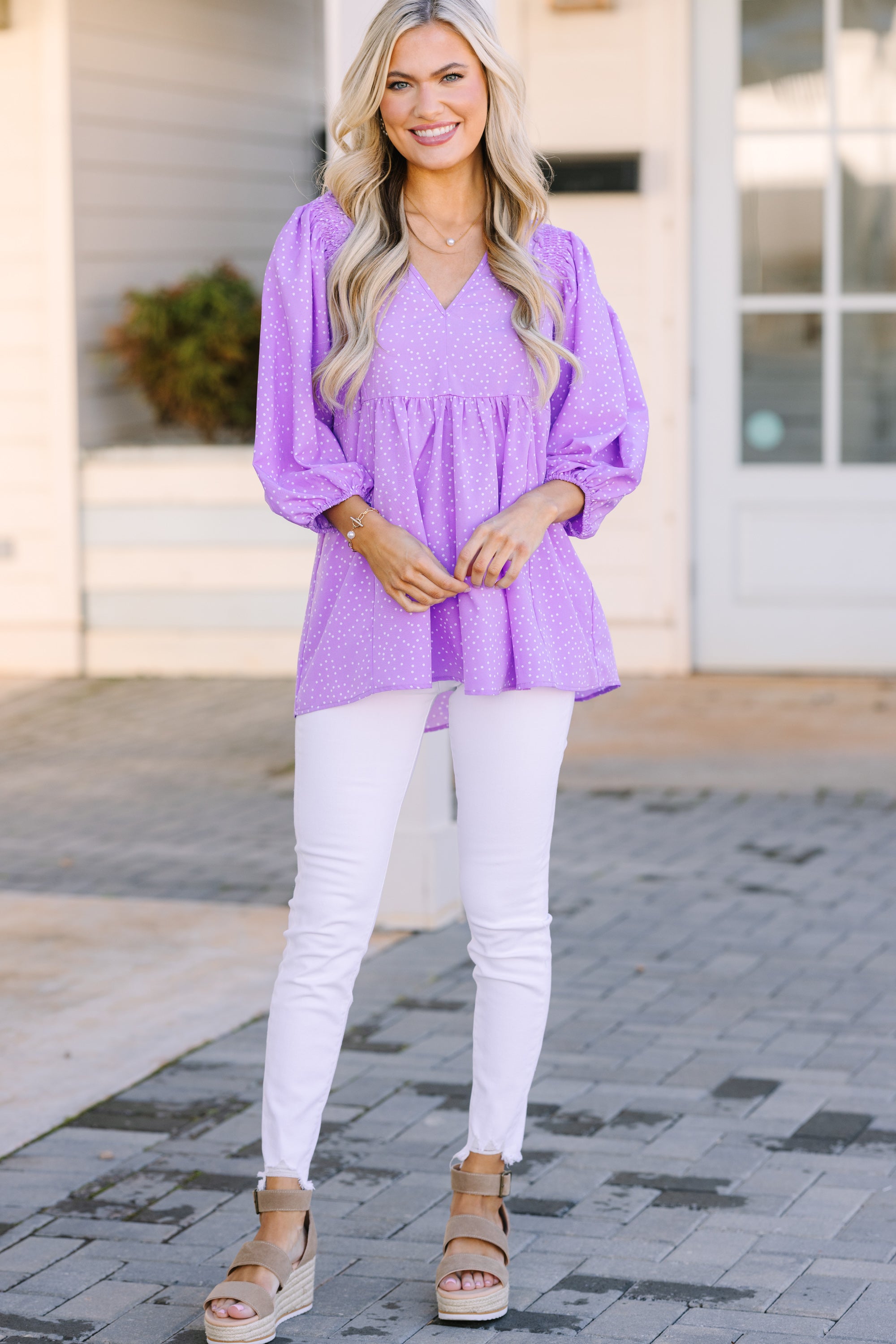 Wild Purple Polka Dot Tunic