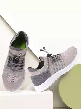 Women Grey Sports Lace-Up Running Shoes