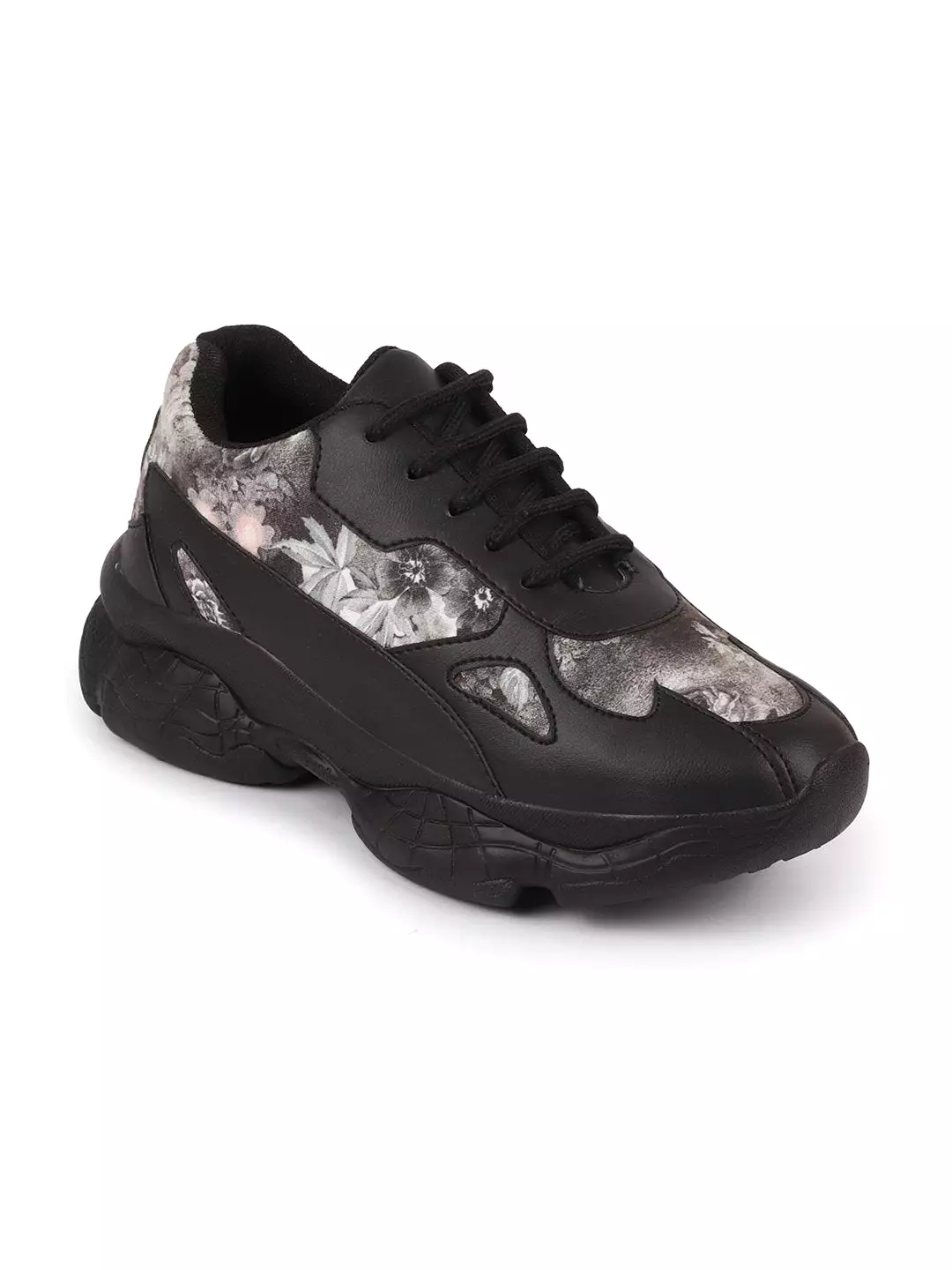 Women's Black Athletic Running Shoes