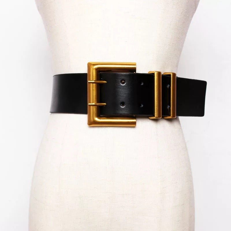 Women's Double Layer Pin Buckle Belt