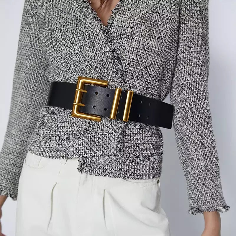 Women's Double Layer Pin Buckle Belt