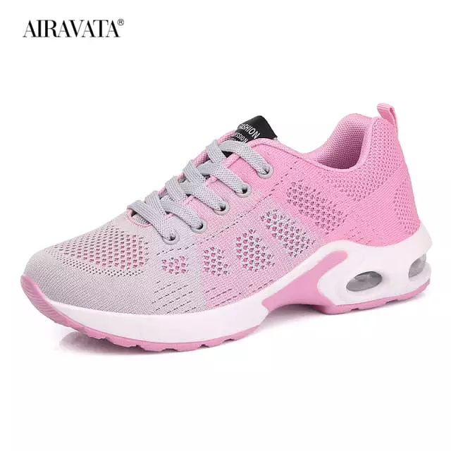 Women's Lightweight Lace Up Running Shoes for Outdoor Activities with Breathable Air Cushion - High Quality & Comfortable