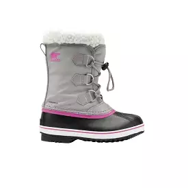 Yoot Pac Nylon Kids Snow Boots - Chrome Grey Pink - Buy Now!