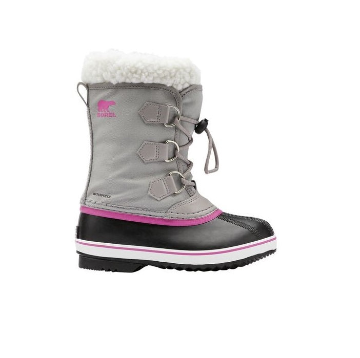 Yoot Pac Nylon Snow Boots - Grey/Pink - Kids