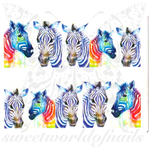 Zebra nail art full wraps